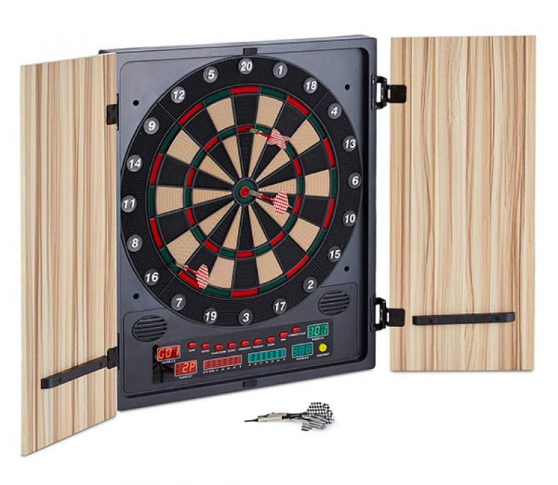 Bersaglio elettronico per freccette con 6 freccette, freccette professionali bersaglio per freccette con cifre illuminate a LED per principianti Bersaglio freccette elettroniche